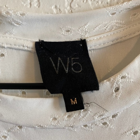 Anthropologie W5 White Cutout Eyelet Halter Top Medium - Picture 5 of 5